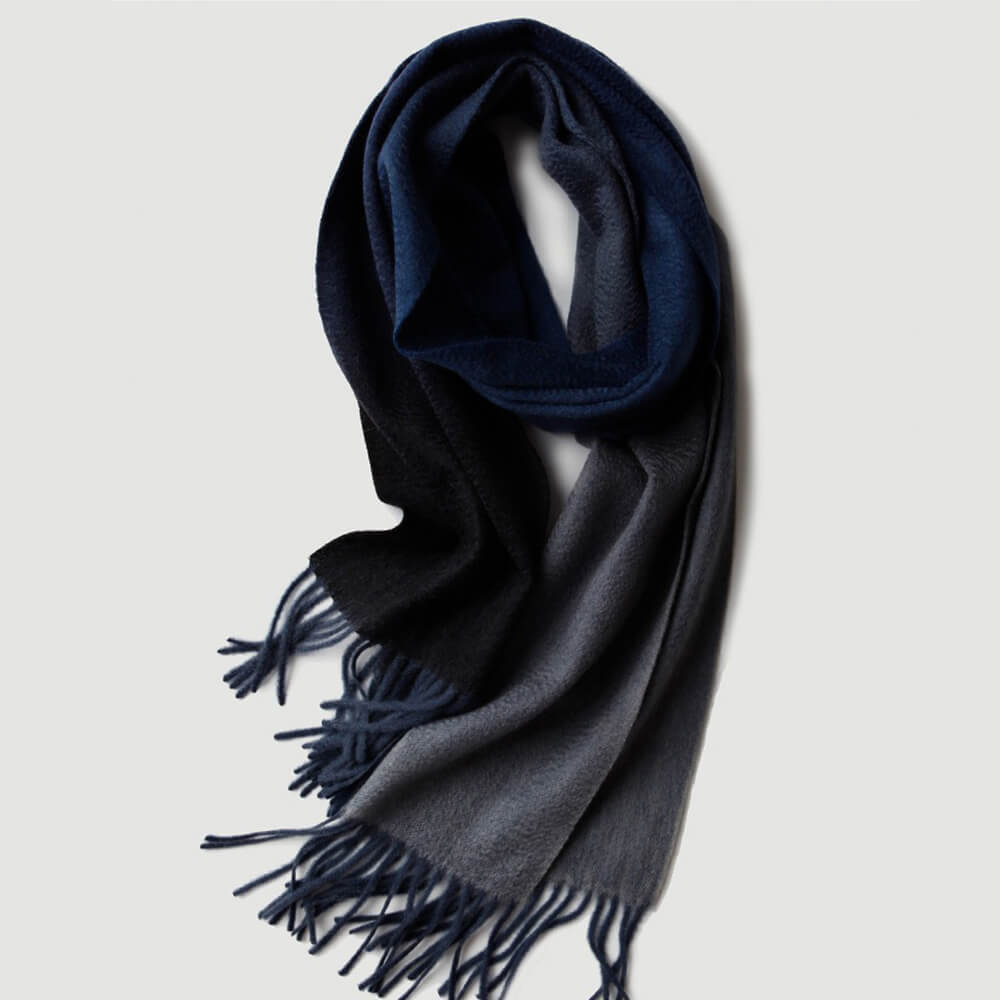 Gradient Color Water Pattern Cashmere Scarf