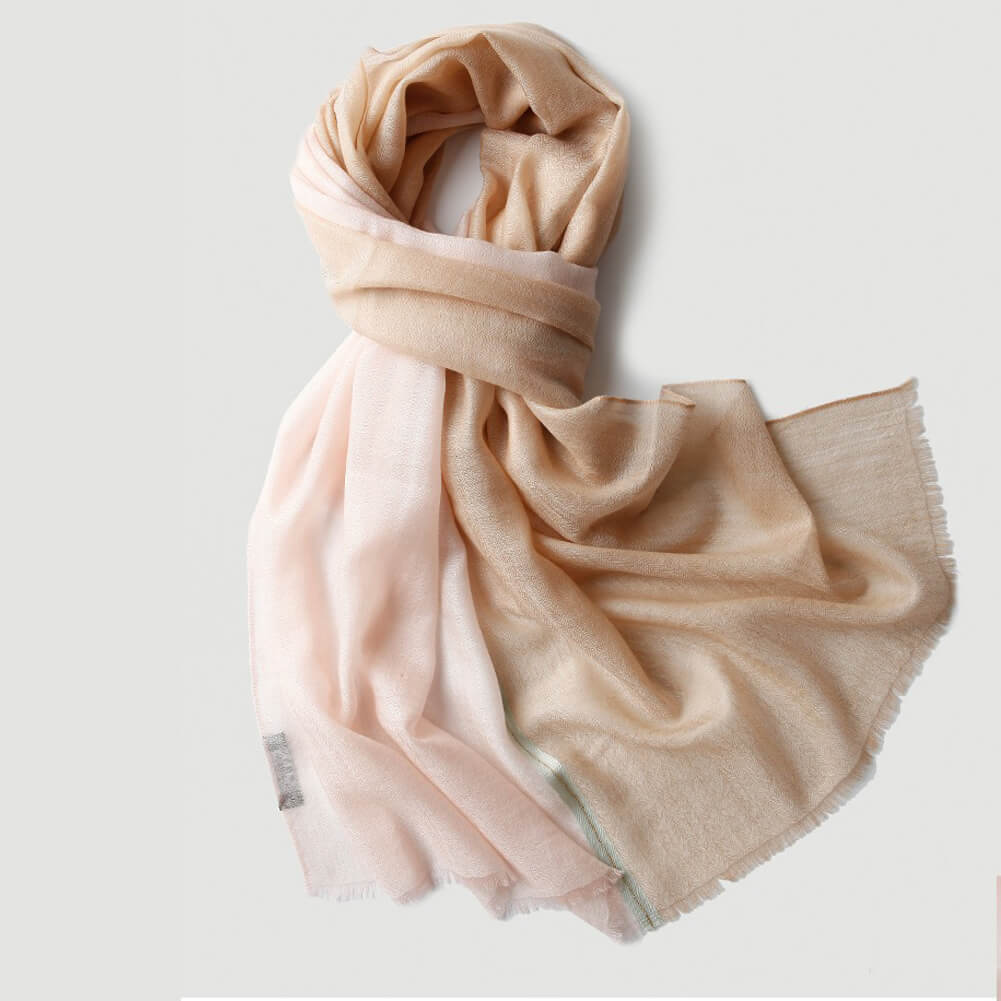200s Multiple Colors Cashmere Shawl Wrap with Decorative Lines