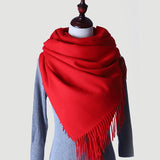 Load image into Gallery viewer, Water Pattern Red cashmere Wrap