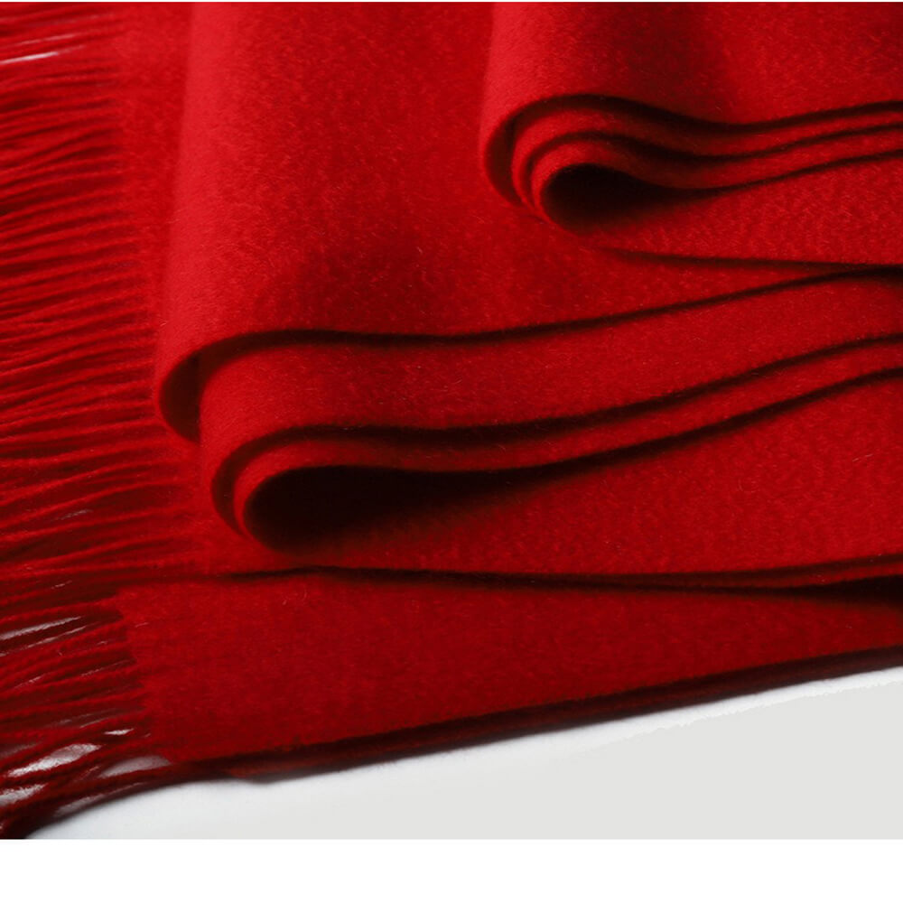 Wrap en cachemire rouge à motif d'eau