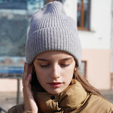 Load image into Gallery viewer, Knitted Cashmere Beanie Hat