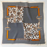 Cargar imagen en el visor de la galería, Bufanda cuadrada de seda de morera pequeña con estampado de anacardo, 21&quot; - 12 momme