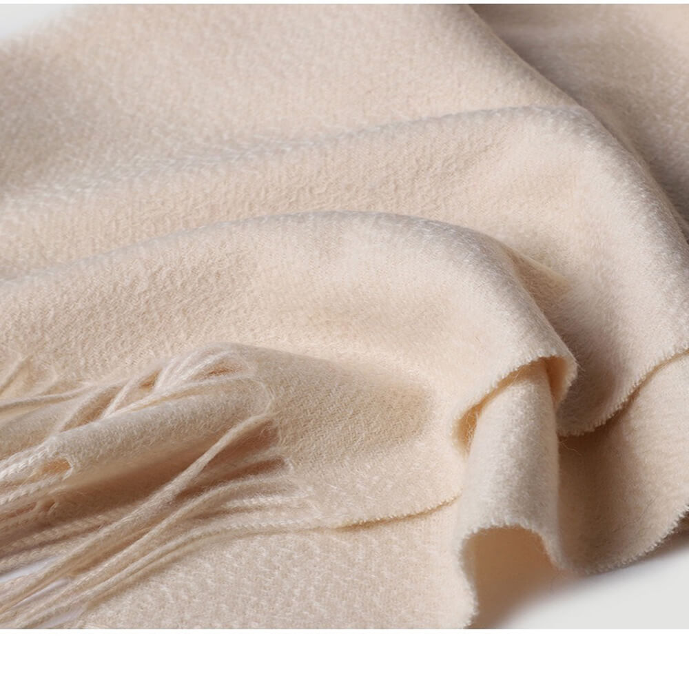 Water Pattern White Cashmere Scarf