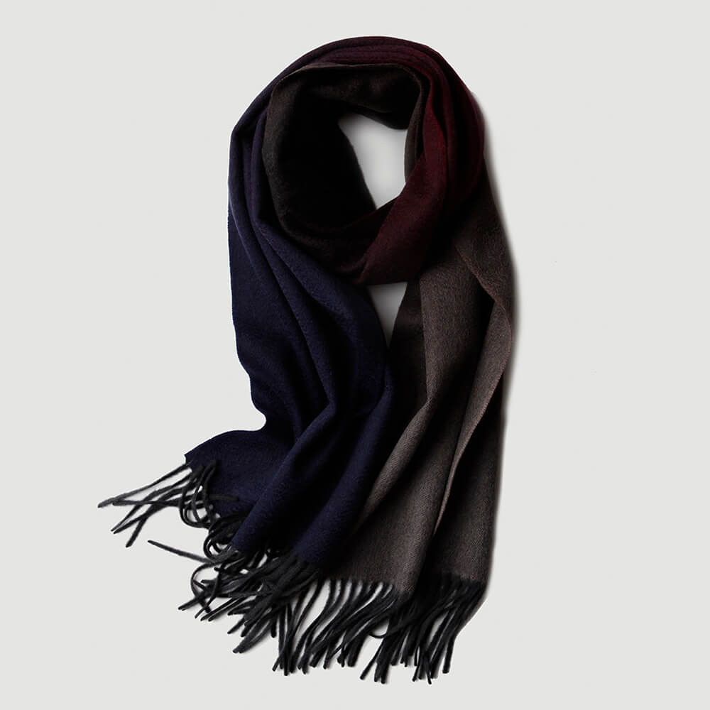 Gradient Color Water Pattern Cashmere Scarf