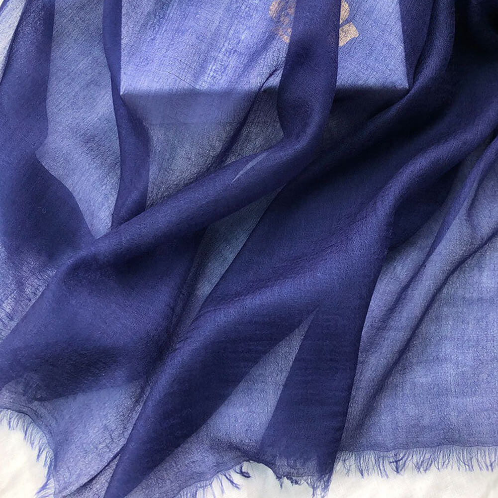 300S Navy Lightweight Cashmere Shawl Wrap