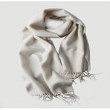 Load image into Gallery viewer, Water Pattern White Cashmere Scarf