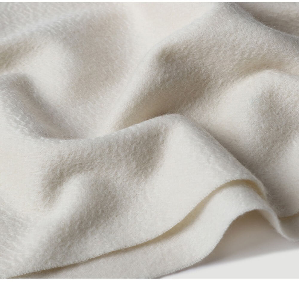 Water Pattern White Cashmere Scarf
