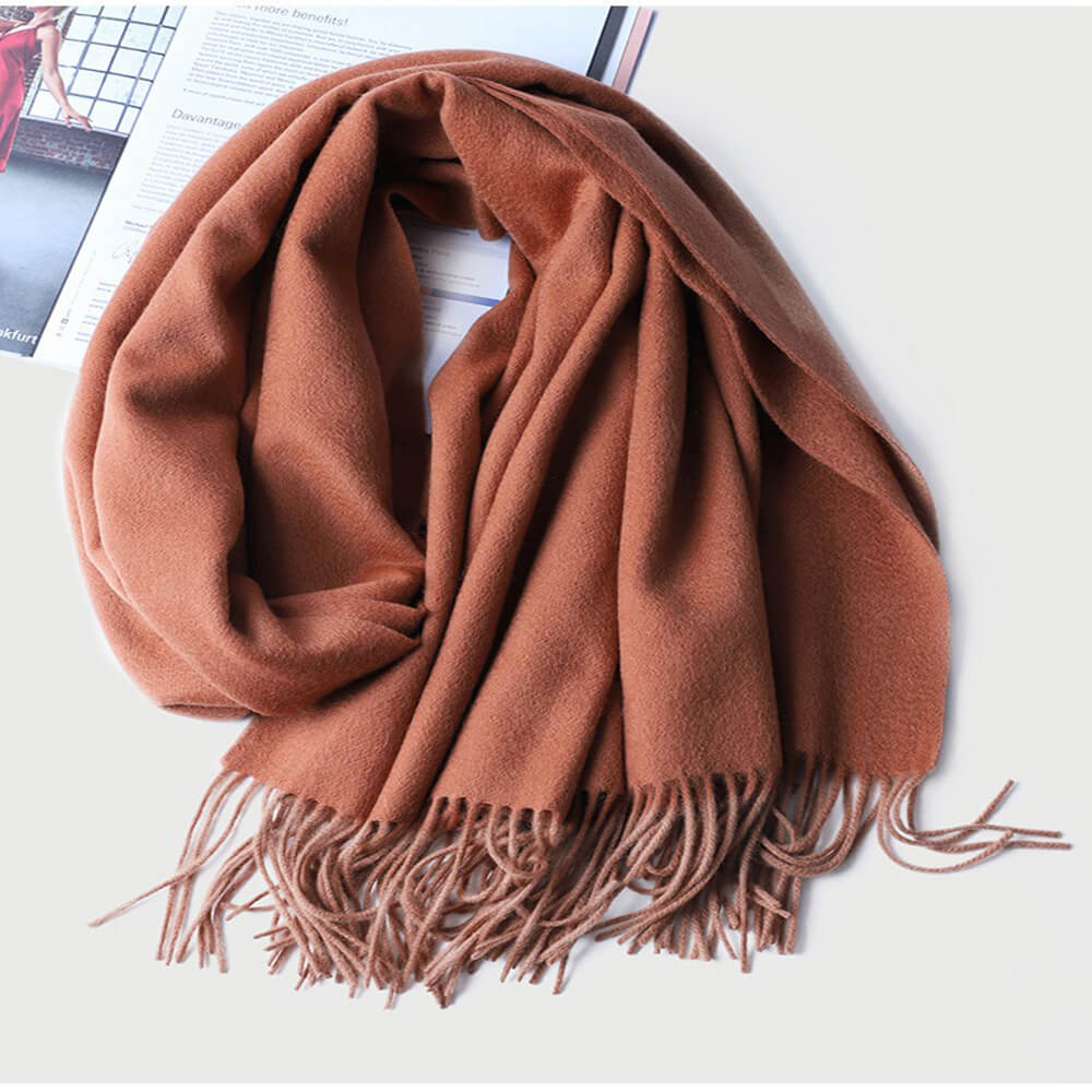 Water Pattern Brown Cashmere Wrap