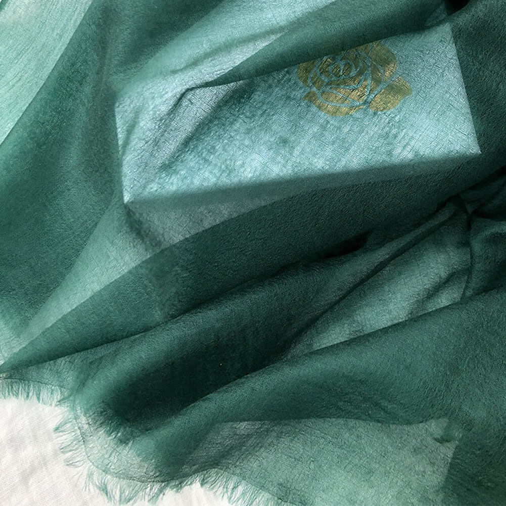 300S Green Lightweight Cashmere Shawl Wrap