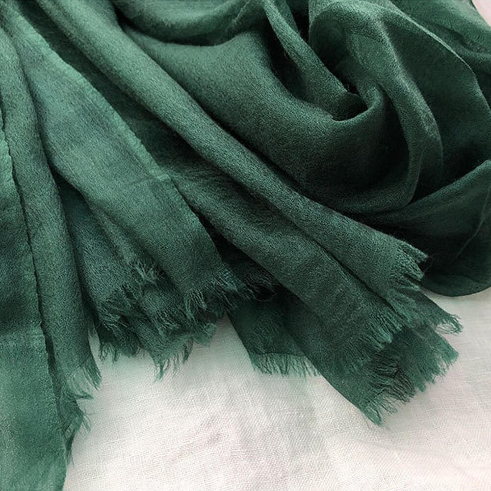 300S Green Lightweight Cashmere Shawl Wrap