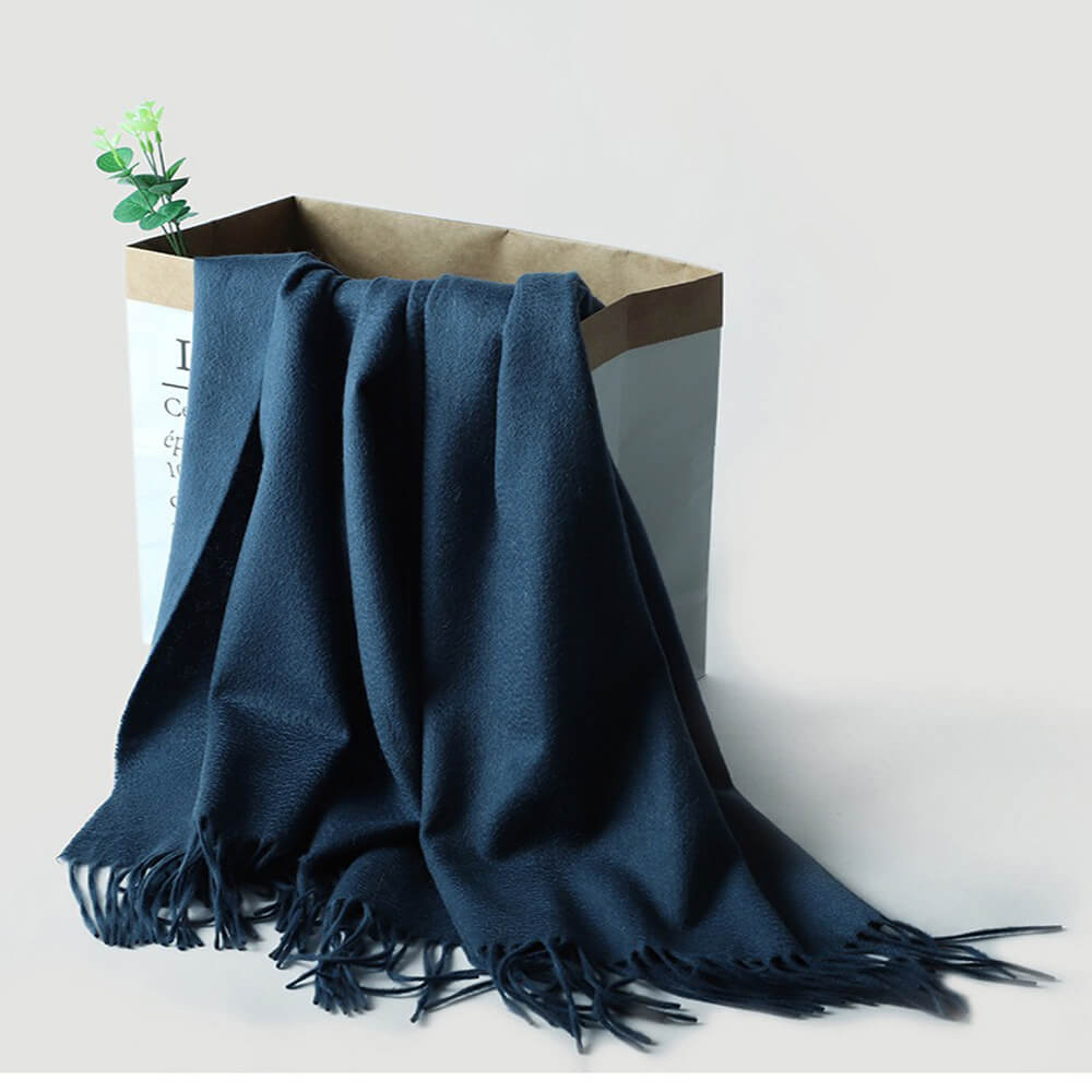 Water Pattern Blue cashmere Wrap