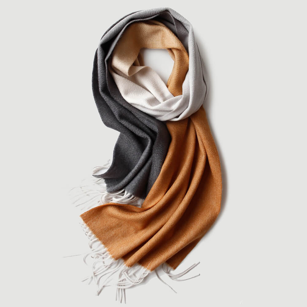 Gradient Color Water Pattern Cashmere Scarf