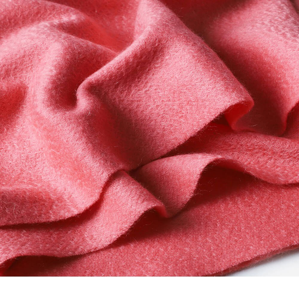 Wrap en cachemire rouge à motif d'eau