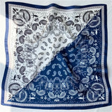 Cargar imagen en el visor de la galería, Bufanda cuadrada de seda estampada con estampado de anacardo, 21&quot; - 12 momme