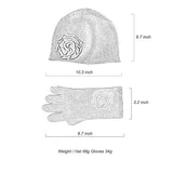 Charger l&#39;image dans la galerie, Ensembles de gants en cachemire avec chapeau en cachemire rose tricoté