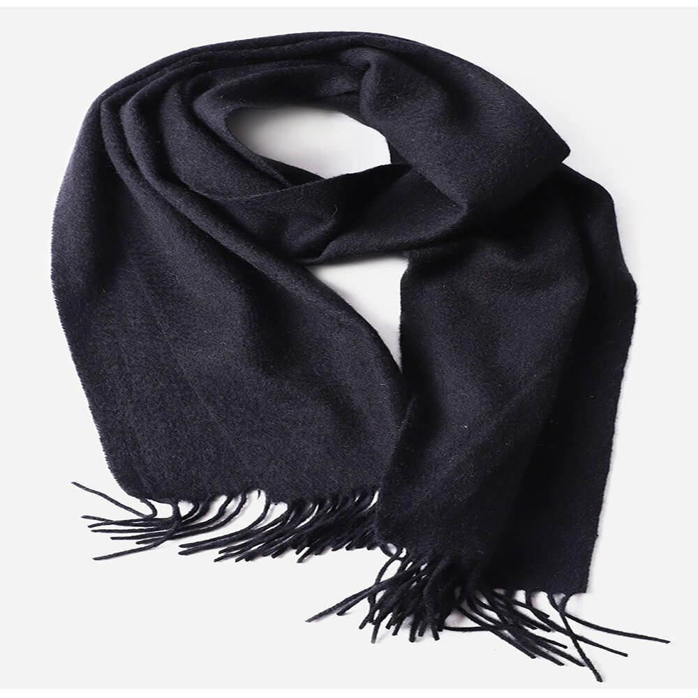 Water Pattern Black Cashmere Scarf
