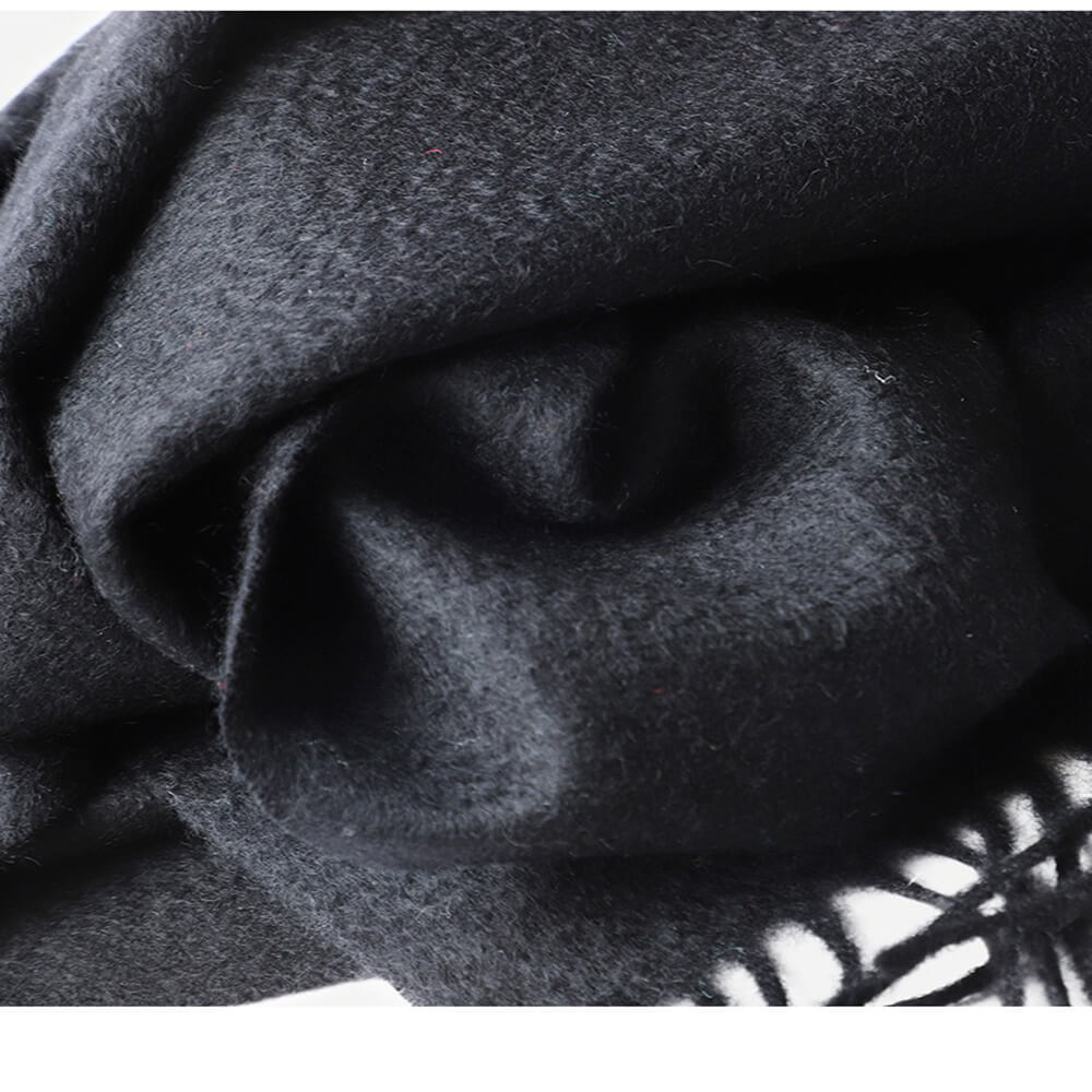 Water Pattern Black Cashmere Scarf