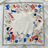 Cargar imagen en el visor de la galería, Bufanda cuadrada de satén puro 100% seda de morera de 21&quot; 12 momme