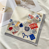 Cargar imagen en el visor de la galería, Bufanda cuadrada de satén puro 100% seda de morera de 21&quot; 12 momme