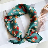 Cargar imagen en el visor de la galería, Bufanda cuadrada de seda estampada 21&quot; - 12 momme