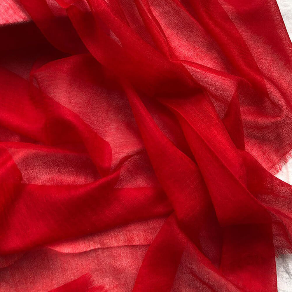 300S Red Lightweight Cashmere Shawl Wrap