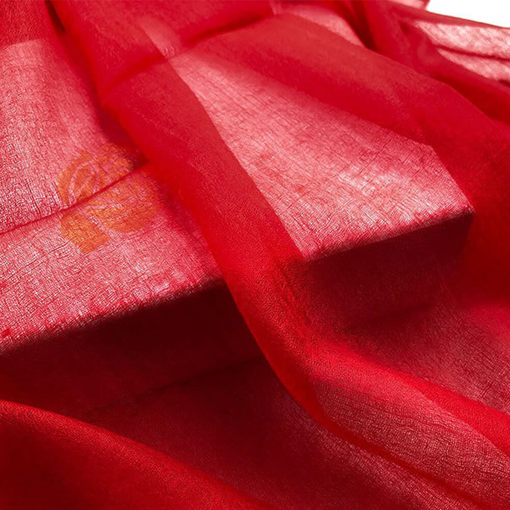 300S Red Lightweight Cashmere Shawl Wrap