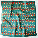 Cargar imagen en el visor de la galería, Bufanda cuadrada de seda estampada 21&quot; - 12 momme