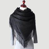 Load image into Gallery viewer, Water Pattern Black Cashmere Wrap