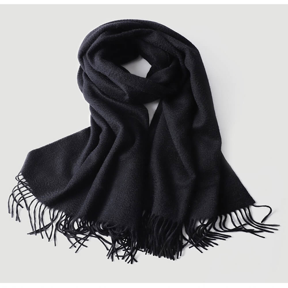 Water Pattern Black Cashmere Wrap