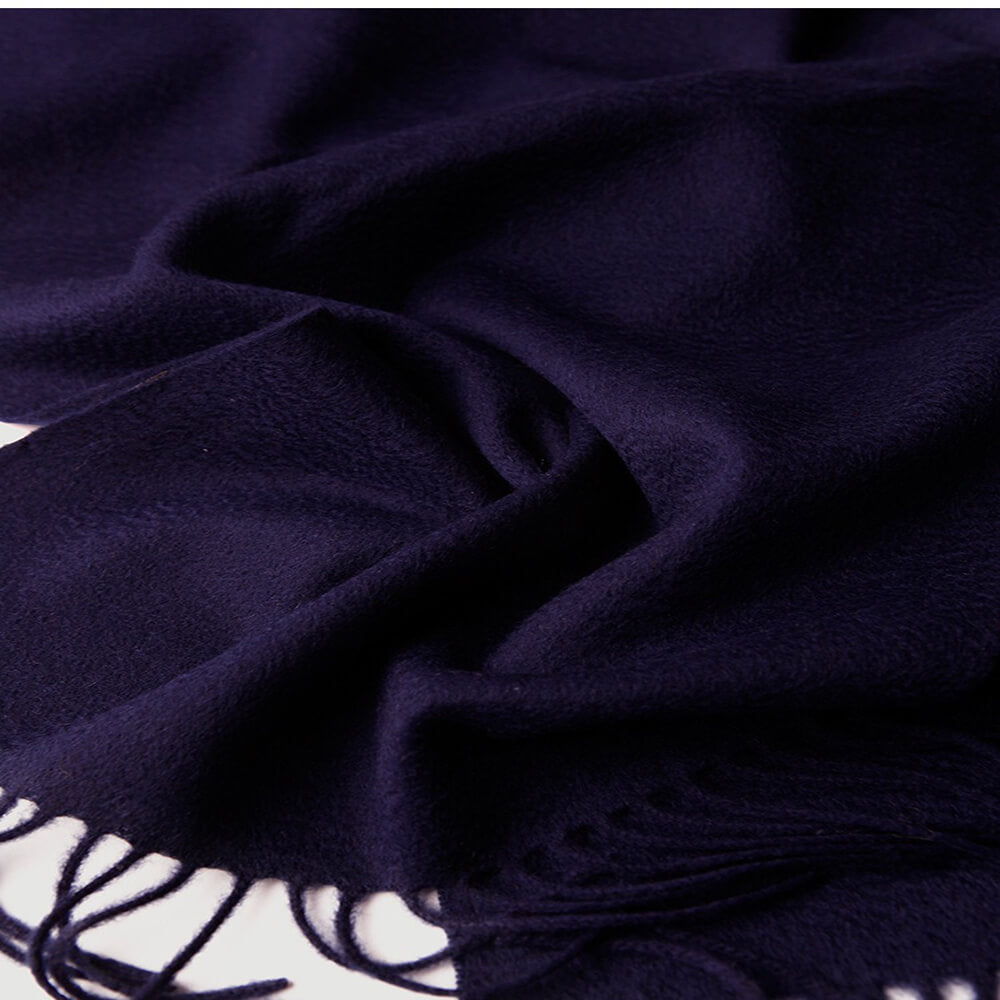 Water Pattern Navy Blue Cashmere Scarf