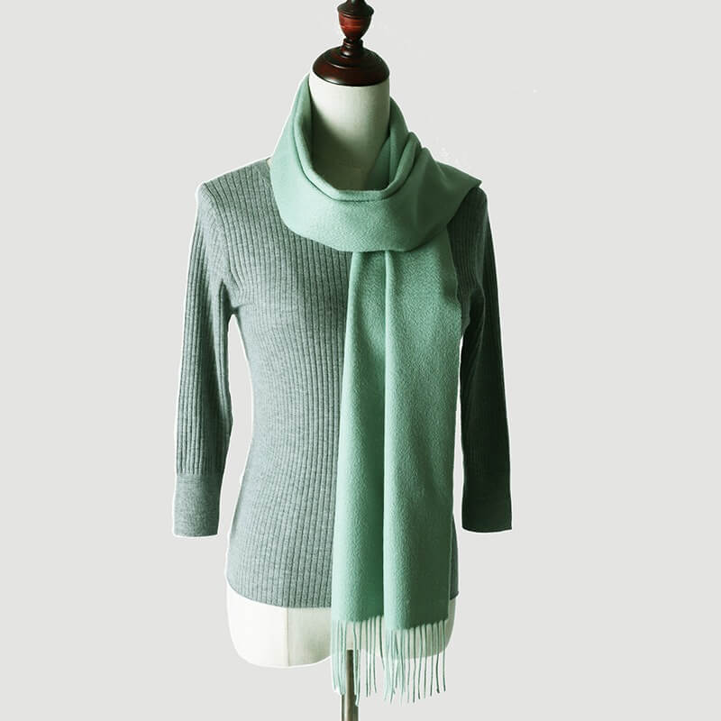 Water Pattern Green Cashmere Scarf