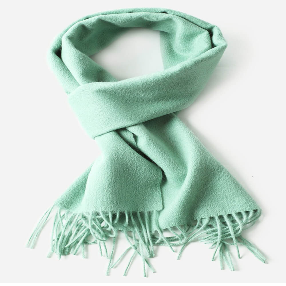 Water Pattern Green Cashmere Scarf