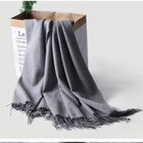 Load image into Gallery viewer, Water Pattern Grey cashmere Wrap