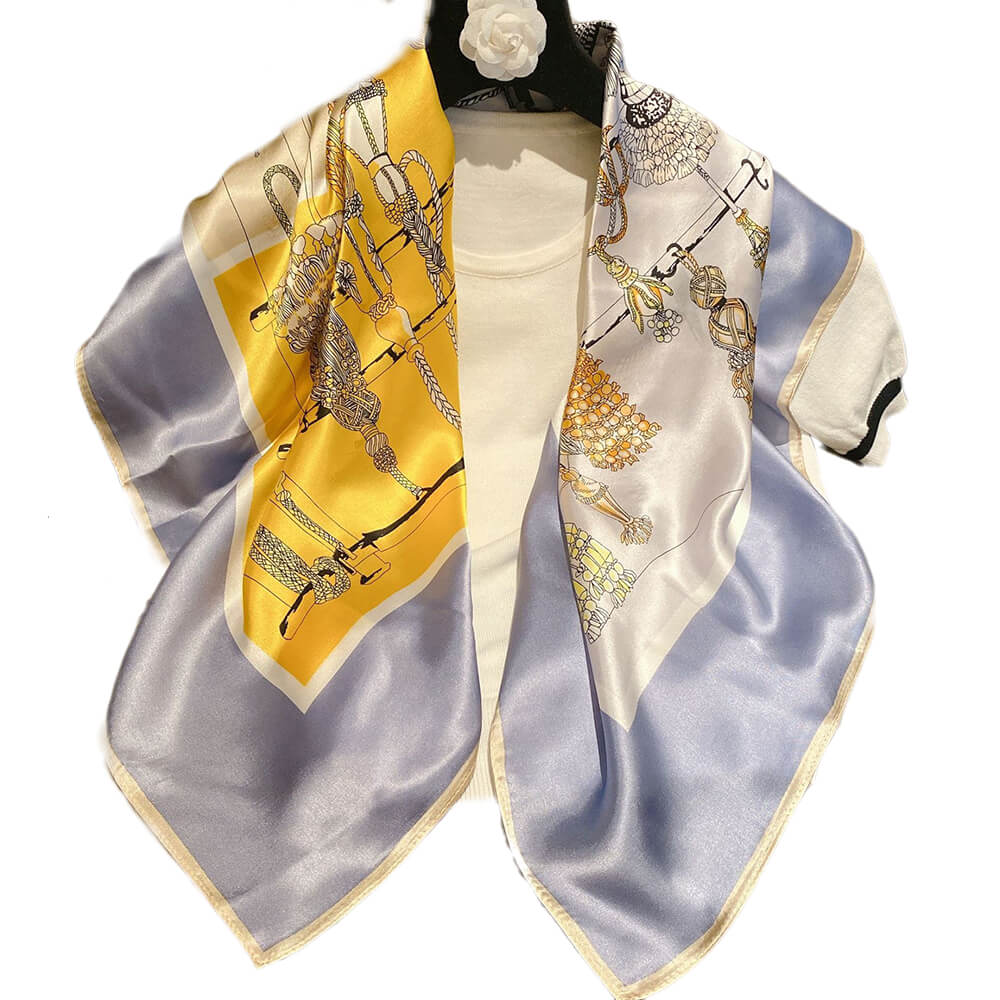 Horse Silk Head Scarf 35x35