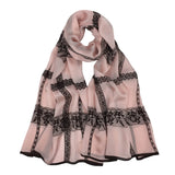 Charger l&#39;image dans la galerie, Foulard Rose Imprimé Soie 70&#39;&#39; X 25&#39;&#39;