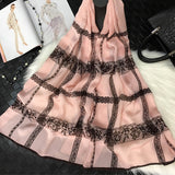 Charger l&#39;image dans la galerie, Foulard Rose Imprimé Soie 70&#39;&#39; X 25&#39;&#39;