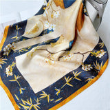 Cargar imagen en el visor de la galería, Bufanda cuadrada 100 % pura seda de morera - 12 momme