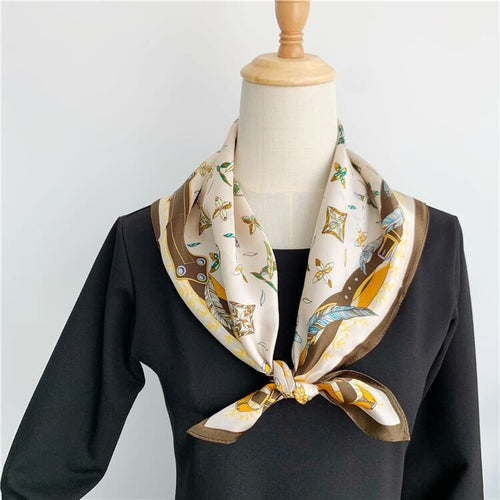 100% Vintage  Fashion Mulberry Silk Square Scarf