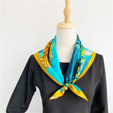 Load image into Gallery viewer, Women&#39;s 100% Luxury Painting Square Silk Scarf