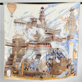 Starry satin large square scarf women's mulberry silk scarf shawl 35 inch 14 momme