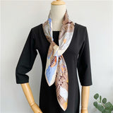 Cargar imagen en el visor de la galería, Bufanda cuadrada grande de satén estrellado para mujer, bufanda de seda de morera, chal de 35 pulgadas, 14 momme