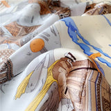 Cargar imagen en el visor de la galería, Bufanda cuadrada grande de satén estrellado para mujer, bufanda de seda de morera, chal de 35 pulgadas, 14 momme