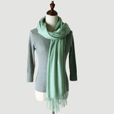 Load image into Gallery viewer, Water Pattern Green cashmere Wrap
