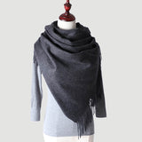Load image into Gallery viewer, Water Pattern Grey cashmere Wrap