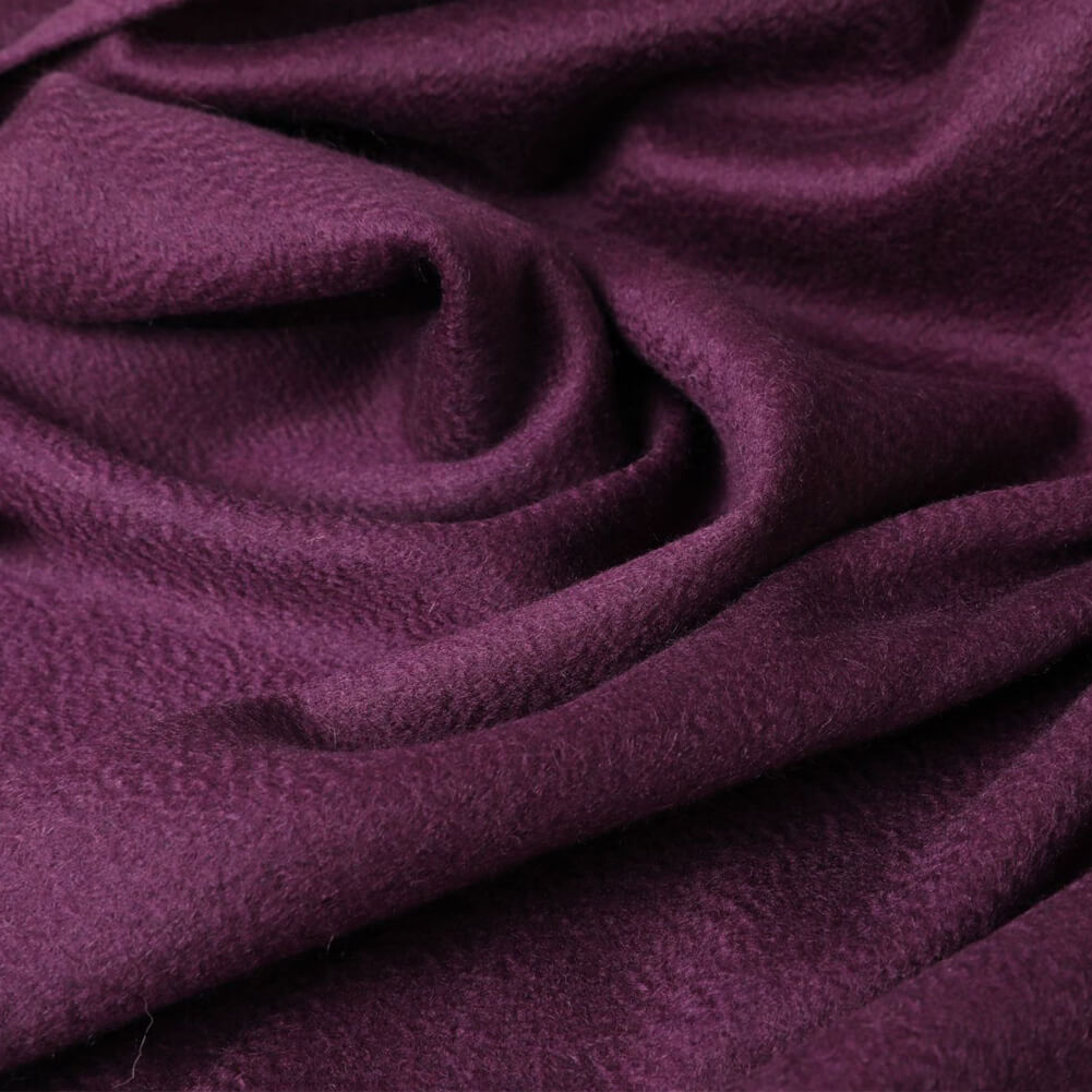 Purple Cashmere Water Ripple Fringe Shawl