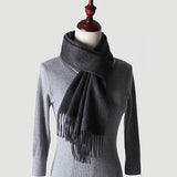 Load image into Gallery viewer, Water Pattern Grey Cashmere Scarf