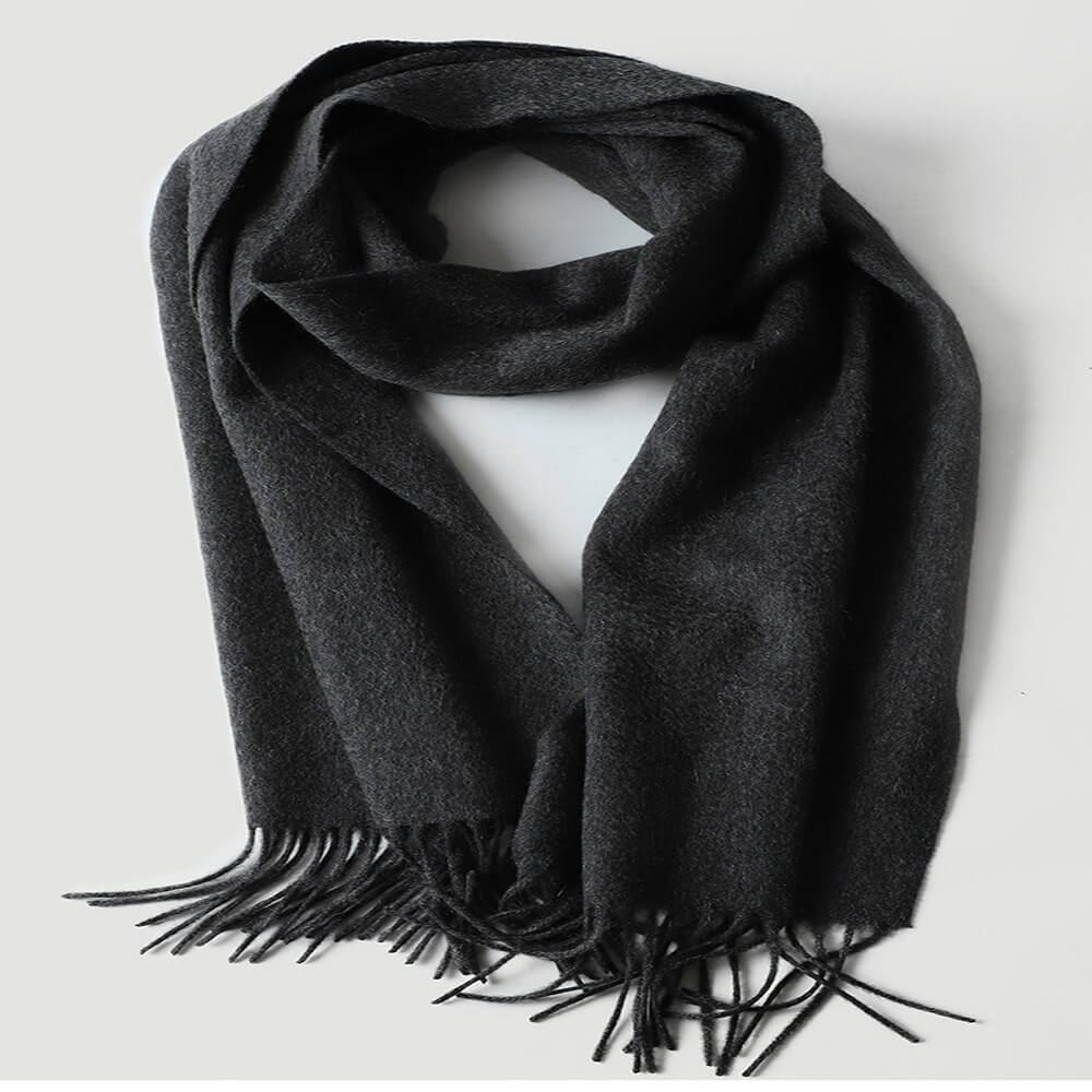 Water Pattern Grey Cashmere Scarf