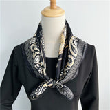 Cargar imagen en el visor de la galería, 100% bufanda de seda de morera para la cabeza, pañuelo de seda Real para el pelo, cuadrado