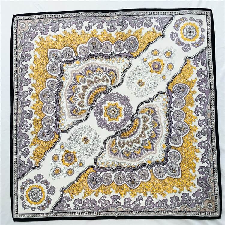 100% Pure Mulberry Silk Scarf for Women Square Head Hair Wrapping