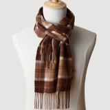 Charger l&#39;image dans la galerie, Écharpe d&#39;hiver en cachemire à carreaux pour hommes